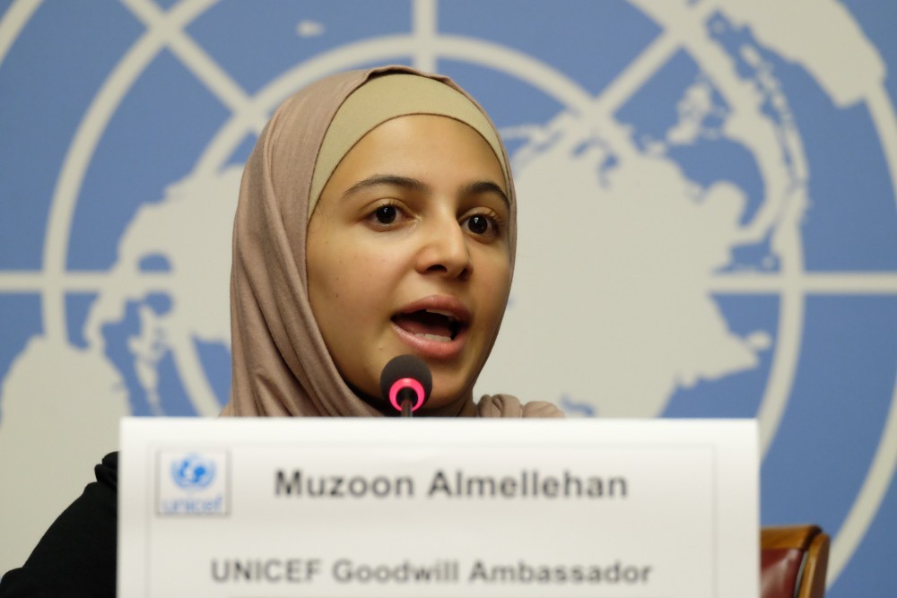 UNICEF press conference: Education Alert West And Central Africa - Muzoon Almellehan, UNICEF Goodwill Ambassador