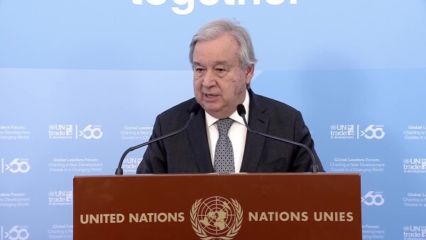 UNCTAD 60 opening and António Guterres stakeout 12 June 2024